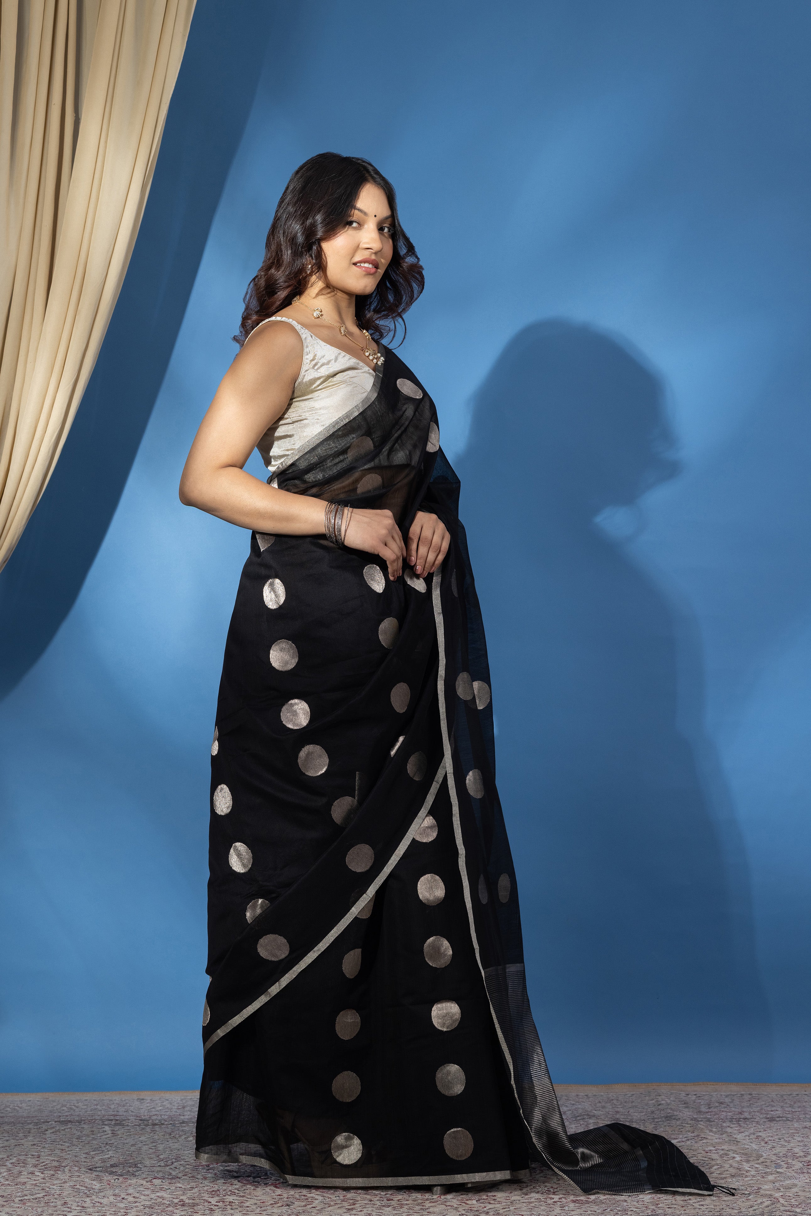 Black Dot saree