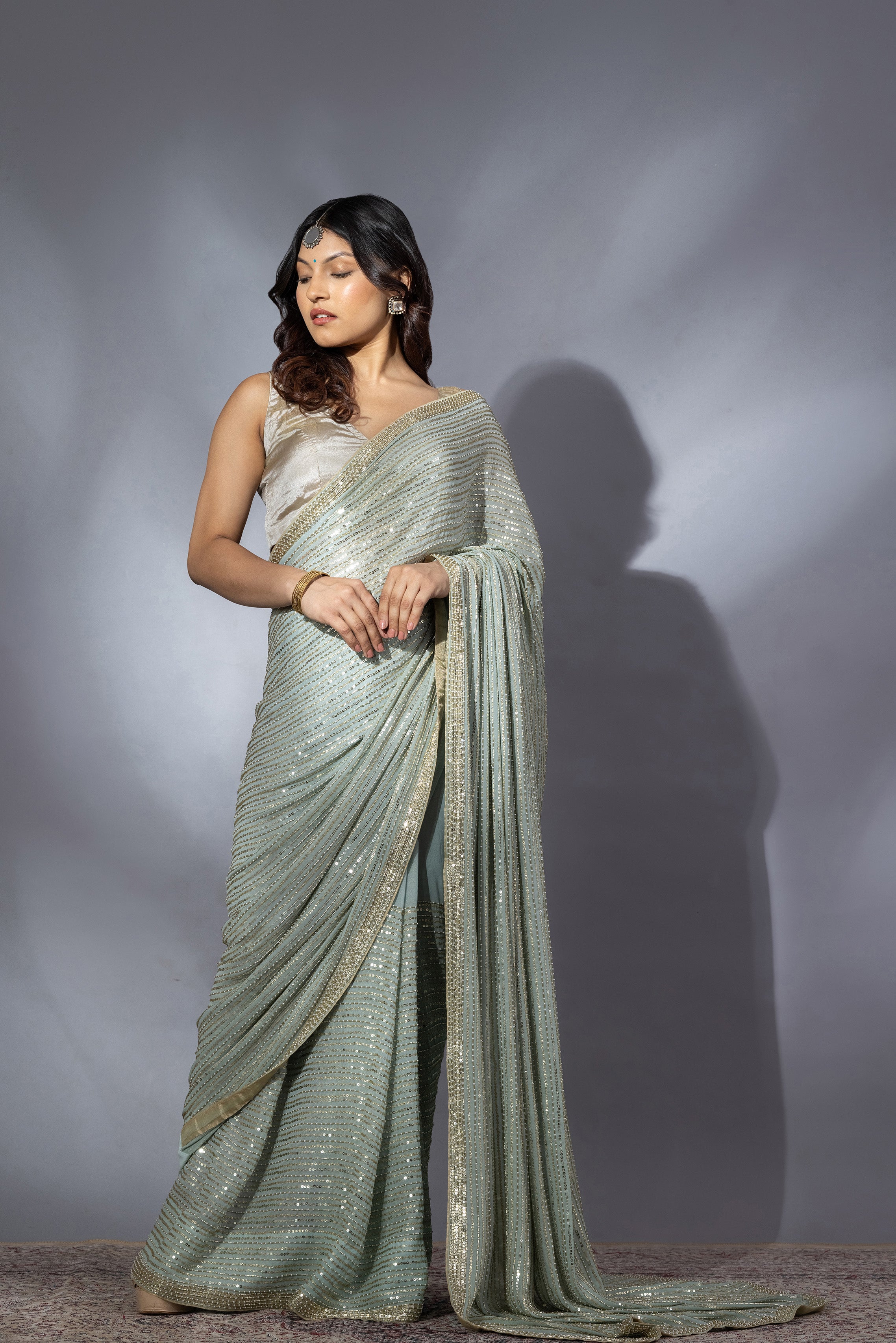 Saloni sequins saree