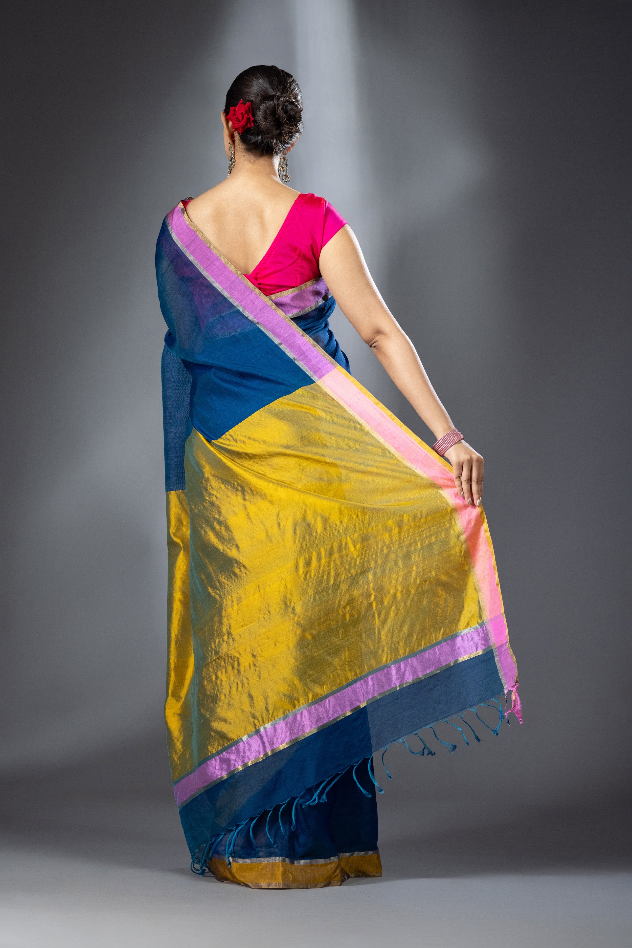 Ink blue saree