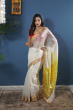 Leher peela Saree