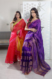 Purple stripe Saree