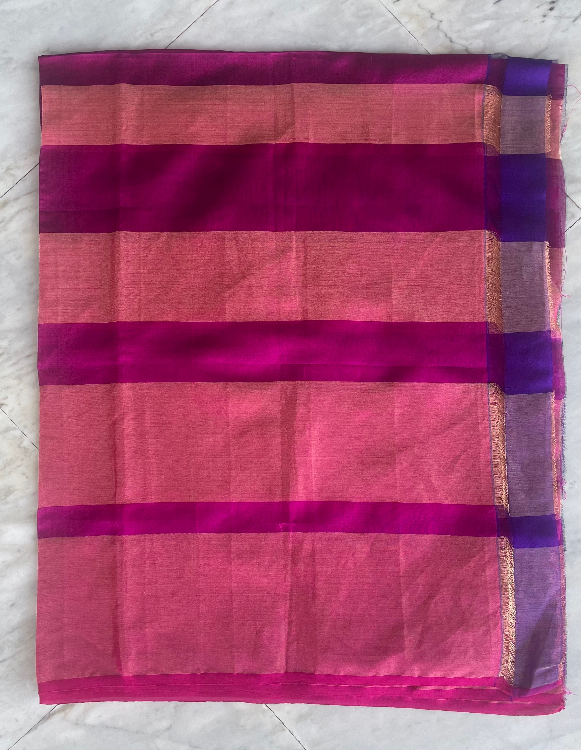 Purple stripe Saree