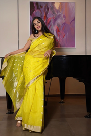 Lime n Lemony Saree